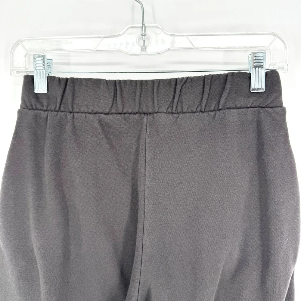 ZARA Barrel Leg Belted Sweatpant Trouser Washed Black/Grey‎ Size S Casual Lounge